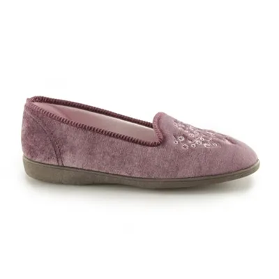 Obrázek produktu pro Sleepers Nieta dámské pantofle / pantofle s výšivkou DF524 (39 EUR) (heather)