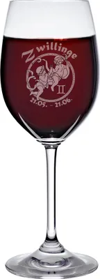 Produktbild von Weinkelch 300ml mit Sternzeichen Zwillinge