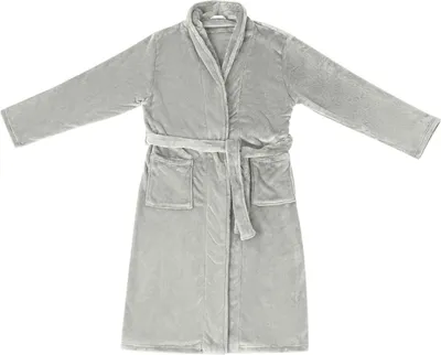 Obrázok produktu pre vidaXL Župan bez kapucne Grey S Flanel