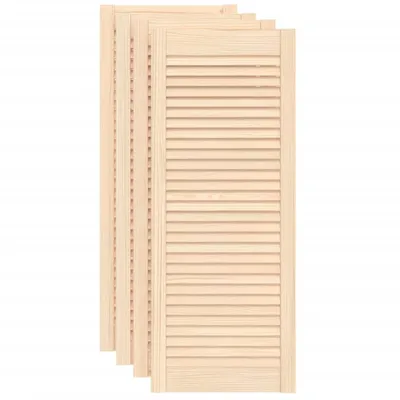 Immagine prodotto di vidaXL Armadio ante a persiana design 4 pezzi 99,3x39,4 cm legno massello