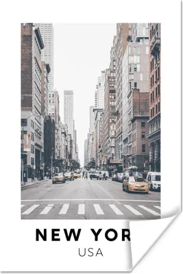 Produktbild von MuchoWow® Poster New York - Amerika - Weg 60x90 cm - Wanddekoration