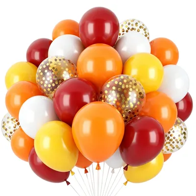 60 Luftballons 30,5 cm Orange/Rot Latex Partydekoration