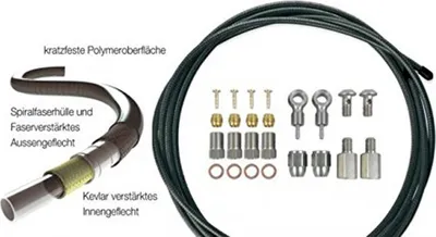 Immagine prodotto di Tubo XLC per freni a disco 2500 mm kit universale per 1 set di freni, nero (1 set)