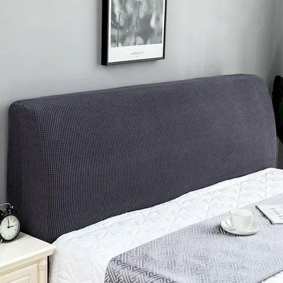 Produktbild von Famanu Kopfteilbezug elastisch grau - Überzug für Kopfteil 200-220 cm