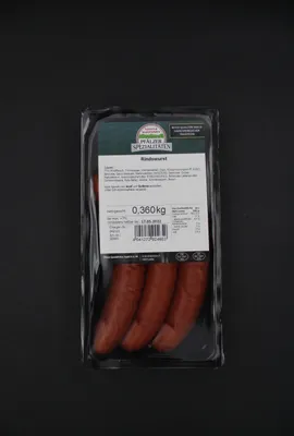 Produktbild von Pfälzer Spezialitäten Rindswurst 3 x 120g