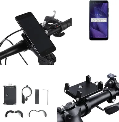 Produktbild von K-S-Trade Handyhalterung für das Fahrrad kompatibel mit Sharp Aquos V Halter Lenkstange Fahrradhalterung Motorrad Bike Mount Befestigung Smartphone