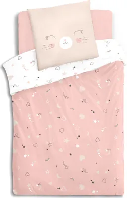 Produktbild von Kinderbettwäsche 140x200 cm, rosa
