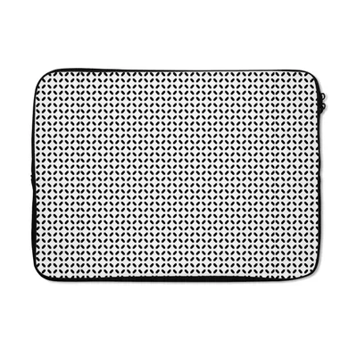 Produktbild von MuchoWow® Laptop Hülle 14 ZollSchwarz - Weiß - Geometrie - Muster - Abstrakt Laptoptasche - Laptoptasche - Stoßsicher - Schutzhaube
