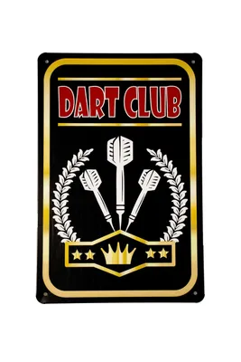 Produktbild von Blechschild - Dart Club - Wand Dekoration - Wandplatte - Metallschild - Retro Blechschild