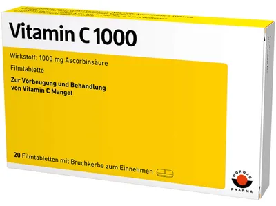 Obrázek produktu pro WÖRWAG Pharma Vitamin C 1000 potahované tablety, 20 tablet