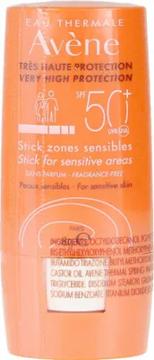 A product shot of an Avène sunscreen stick.