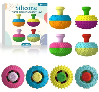 Productafbeelding van 4 Stuks Silicone Fidget Toys voor Stressverlichting en Concentratie