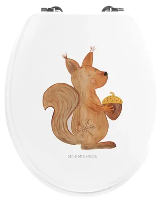 Produktbild von Mr. & Mrs. Panda Toilettendeckel Eichhörnchen Weihnachtszeit - Weiß - Geschenk, Weihnachten, WC Sitz, Klobrille, klo deckel, WC-Sitz, Nikolaus, Frohes Neues Jahr, Brille