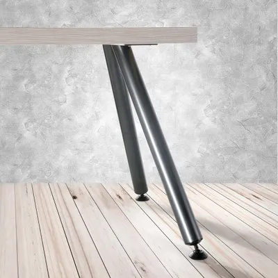 Produktbild von Tischgestell Tischstütze Tischbein Möbelfuss Schreibtisch Edelstahl Optik 710mm