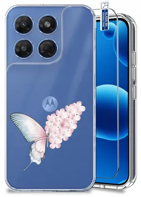 Zdjęcie produktu dla Etui Do Motorola Moto G37 Wzory Wiosenne Wiosna Kwiaty Clear Case Szkło
