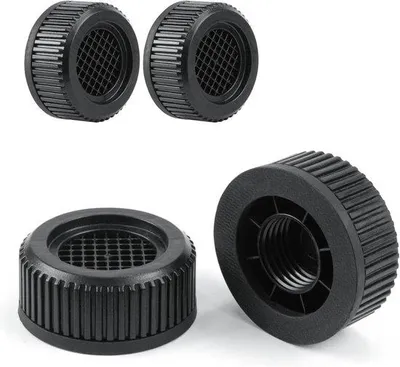 Produktbild von 4 Stück Anti-Vibrationsmatten, Waschmaschine, Fußdämpfer, Anti-Vibration, Waschmaschine, Vibrationstilger, Anti-Vibration-Matte, Unterbau für Trockner, Kühlschrank (rund, schwarz)