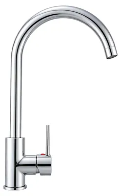 Produktbild von AICA Messingkern Küchenarmatur Einhandmischer 38cm Hochbogen 360° schwenkbar Wasserhahn für Küche Chrom