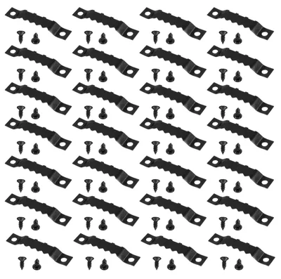 Produktbild von 50 Zackenaufhänger für Gemälde, Metallhaken mit 100 Schrauben, Zackenaufhänger für Bilderrahmen, Zackenaufhänger für Gemälde, Holzrahmen, Leinwandgemälde