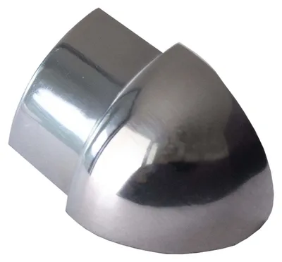Produktbild von Dalsys Außeneck für Fliesenschiene Viertelkreisprofil Edelstahl Poliert 12,5mm, Fliesenprofil
