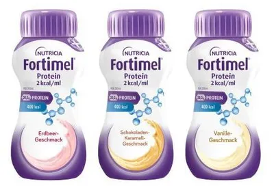 Produktbild von Fortimel Protein 2 kcal Mischkarton Trinknahrung 32X200 ml