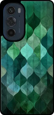 Image de L'étui Smartphonica convient pour
Motorola Edge 30 Pro avec impression de feuilles vertes - Coque arrière TPU verte
design feuilles - Vert