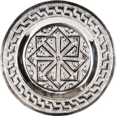 Produktbild von Orientalisches Tablett Mehdia Silberfarben 16cm