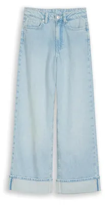 Produktbild von Tom Tailor 1050073_134, Jeans, Weiblich, Kind, Hellblau, Weites Bein, Kleidungsknopf, Reißverschluss