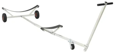Immagine prodotto di vidaXL Rimorchio per barche regolabile con pneumatici ad aria, portata 200 kg, colore argento