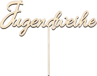 Produktbild von Oblique Unique Jugendweihe Torten Topper aus Holz für Jugendweihe Party Dekoration Jugendweihedeko Kuchendeckel