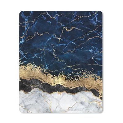 Produktbild von MuchoWow® Mauspad Mousepad Marmor - Weiß - Gold - Luxus 30x40 cm - Mousepads - Maus Mat - Pad - Mausunterlage - Mausmatten