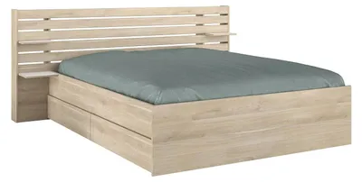 Produktbild von Bett 160 x 200 cm mit 4 Schubladen – Farbe: Natur – TENALIA II