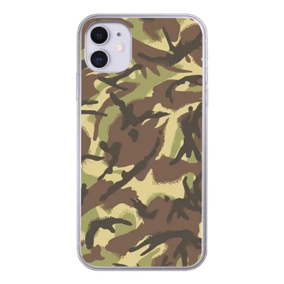 Produktbild von MuchoWow® Handyhülle Schutzhülle Hülle für iPhone 11 Camouflage-Muster in natürlichen Farben Silikon Softcase Handy Hülle - Handytasche