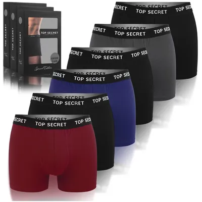 Zdjęcie produktu dla Bokserki Męskie Top Secret Bawełniane 6 Sztuk Rozmiar M