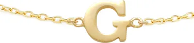 Produktbild von New Bling 9NBG-901G Goldarmband mit Buchstabe G - 6mm - Ankerglied - 16+1+1cm - Initialschmuck - 14 Karat - Gold