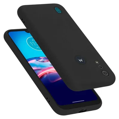 A black phone case is shown on top of a smartphone.