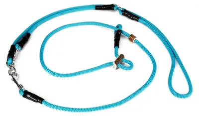 Produktbild von Retrieverleine Umhängeleine Hunting Profi 8mm M - 295cm türkisblau mit Zugbegrenzung