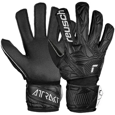Produktbild von Reusch Attrakt Solid Junior Kinder-Torwarthandschuhe, schwarz, Gr 5