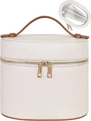 Produktbild von PolkaHome® Kosmetiktaschen, 2 Stück, Toilettentaschen für Damen mit durchsichtlicher Tasche