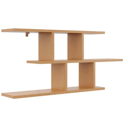 Immagine prodotto di Scaffale a muro in ontano - Moderno scaffale sospeso per libri, libreria sopra la scrivania, ideale per il soggiorno e l'ufficio
