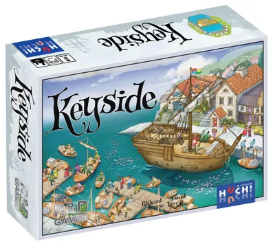 Produktbild von HUCH! Brettspiel Keyside Strategie und Würfel für 1-4 Spieler