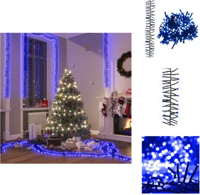Zdjęcie produktu dla vidaXL Lampki choinkowe LED z 1000 diod LED niebieskie 11 m PVC - Oświetlenie świąteczne