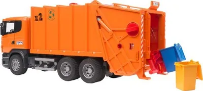 Produktbild von Bruder Scania R-Serie Müll-LKW (orange), 1 Stück