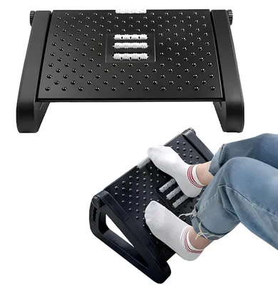 Immagine prodotto di Omgoods - Poggiapiedi ergonomici regolabili, con superficie massaggiante, ideali per casa e ufficio
