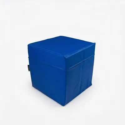 Produktbild von Sitzwürfel Kunstleder 40x40x40 cm Blau