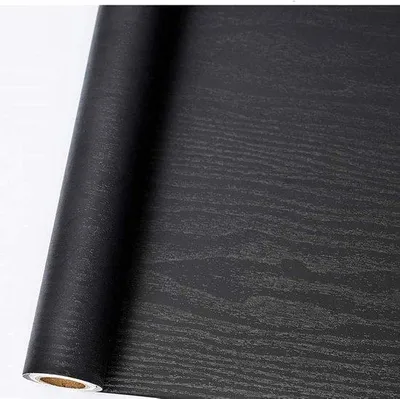 Immagine prodotto di Rivestimento murale in vinile effetto legno, nero, 90 cm x 300 cm
