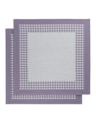 Produktbild von küchentuch 65x65 cm Baumwolle weiß/violett 2 Stück