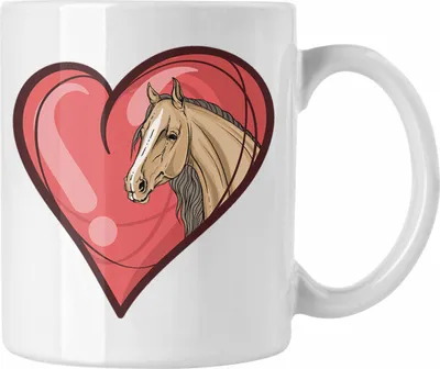 Produktbild von Trendation - Pferde Tasse Grafik Geschenk Lustig (Weiß)