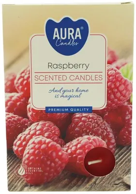 Produktbild von AURA CANDLES Teelichte Duft 6er Himbeere in Faltschachtel