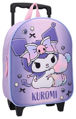 Immagine prodotto di Valigia trolley 3D Kuromi, zaino per bambini, ideale per "Bold Babes"