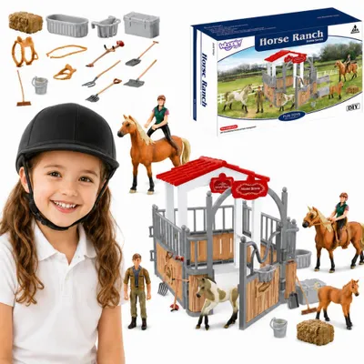 Productafbeelding van Woopie Set Stables Paardenhokfiguren 18-delig.
